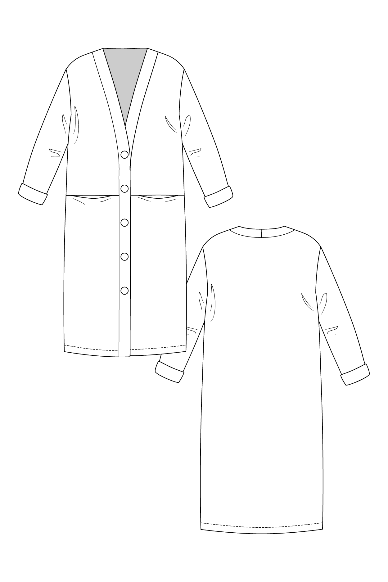 Named Clothing Esme Maxi Cardigan PDF Pattern