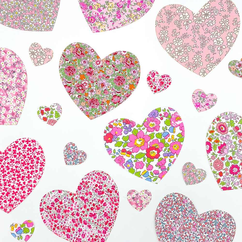 Alice Caroline Pre-Cut Liberty Tana Lawn® Fabric Hearts