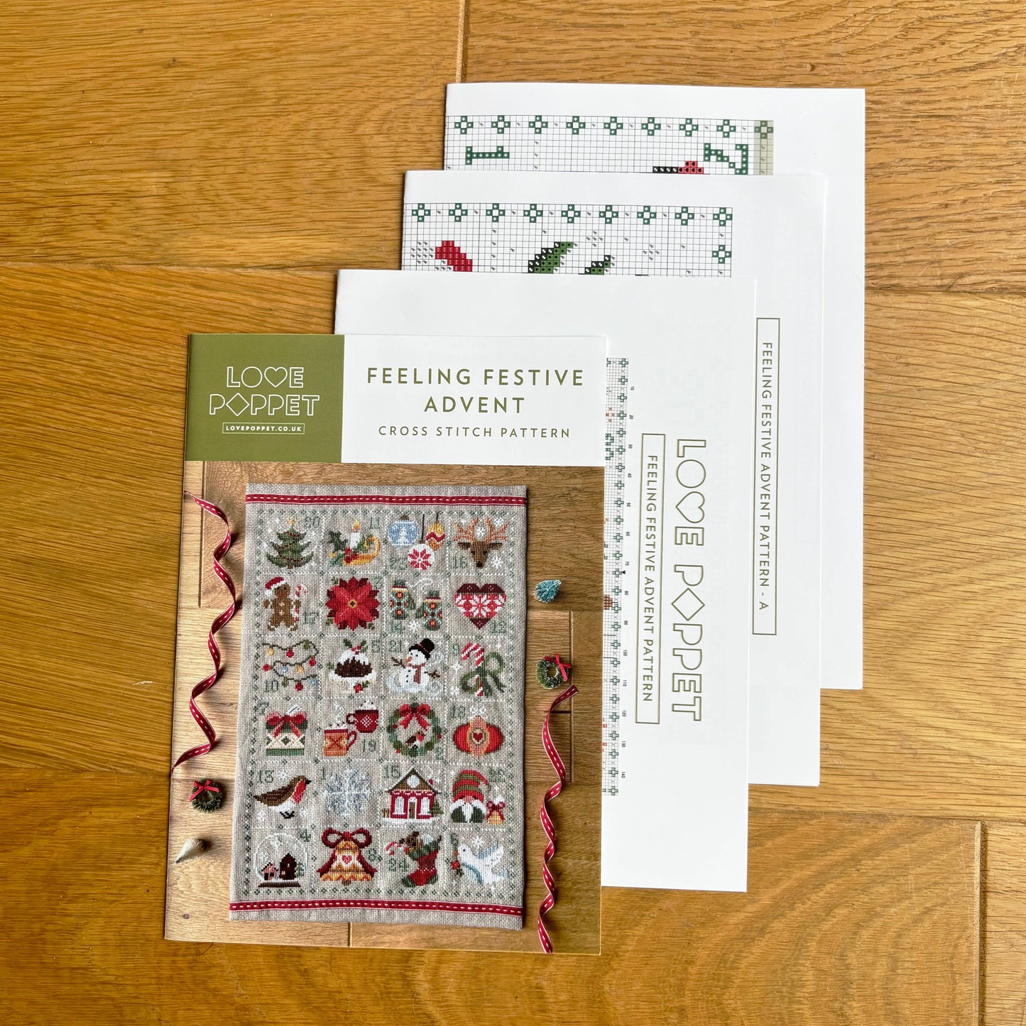 Love Poppet Feeling Festive Advent Cross Stitch Kit