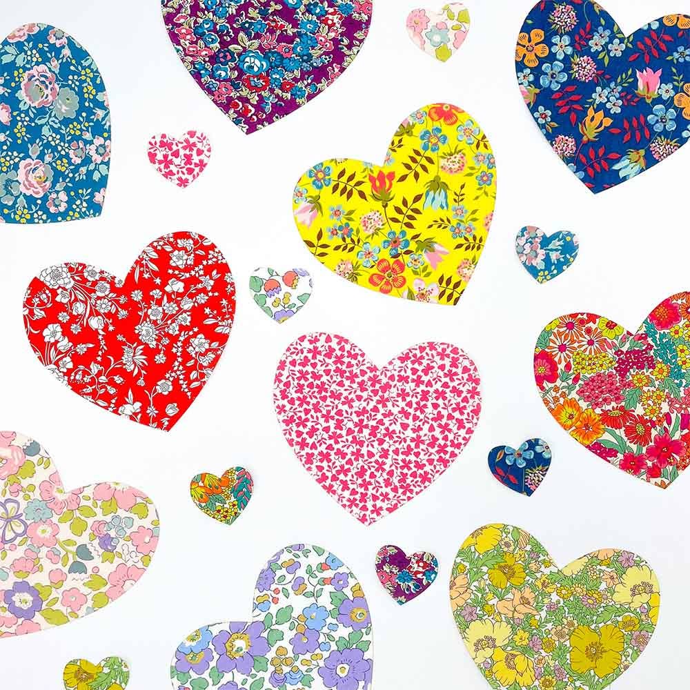 Alice Caroline Pre-Cut Liberty Tana Lawn® Fabric Hearts