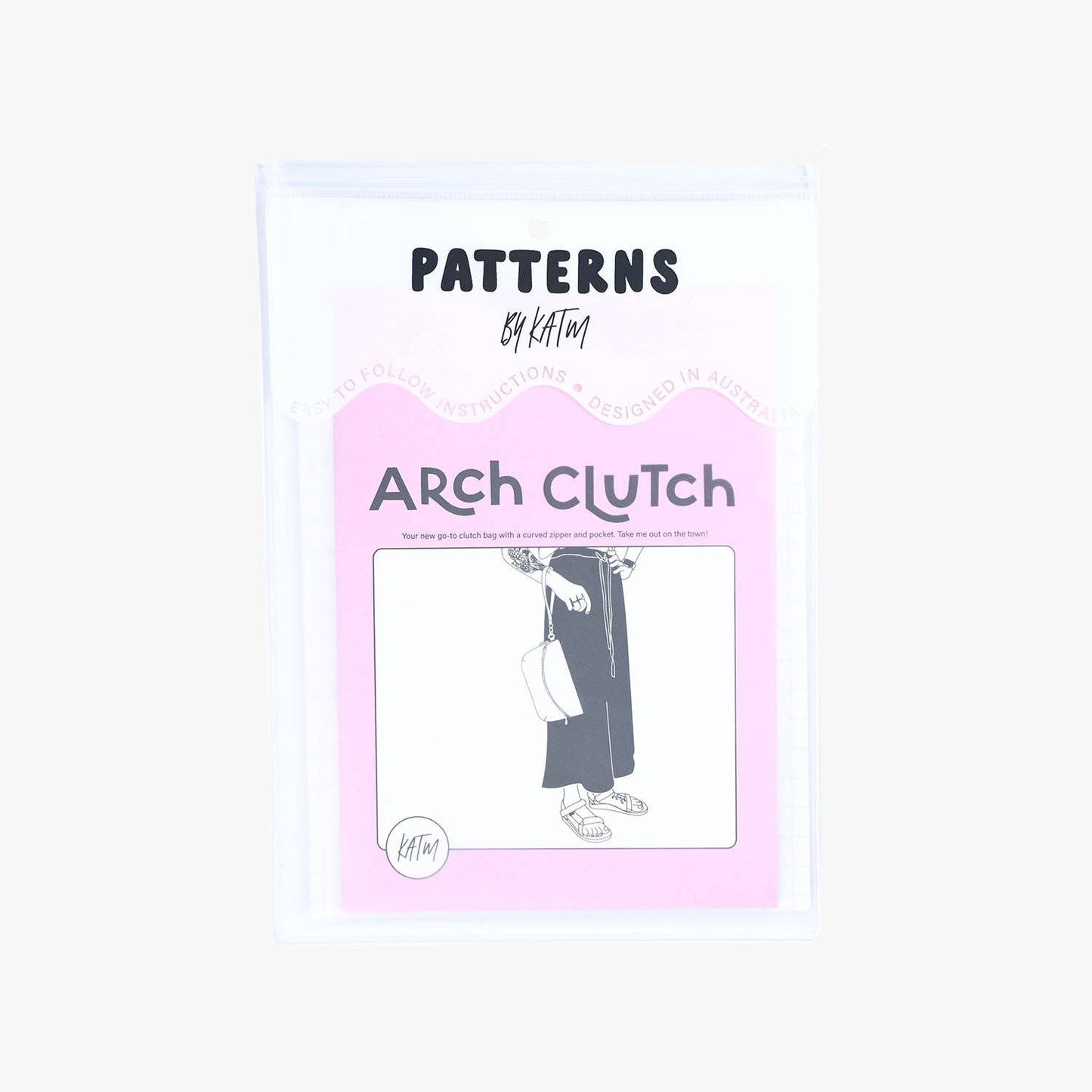 Kylie and The Machine Arch Clutch Printed Paper Pattern