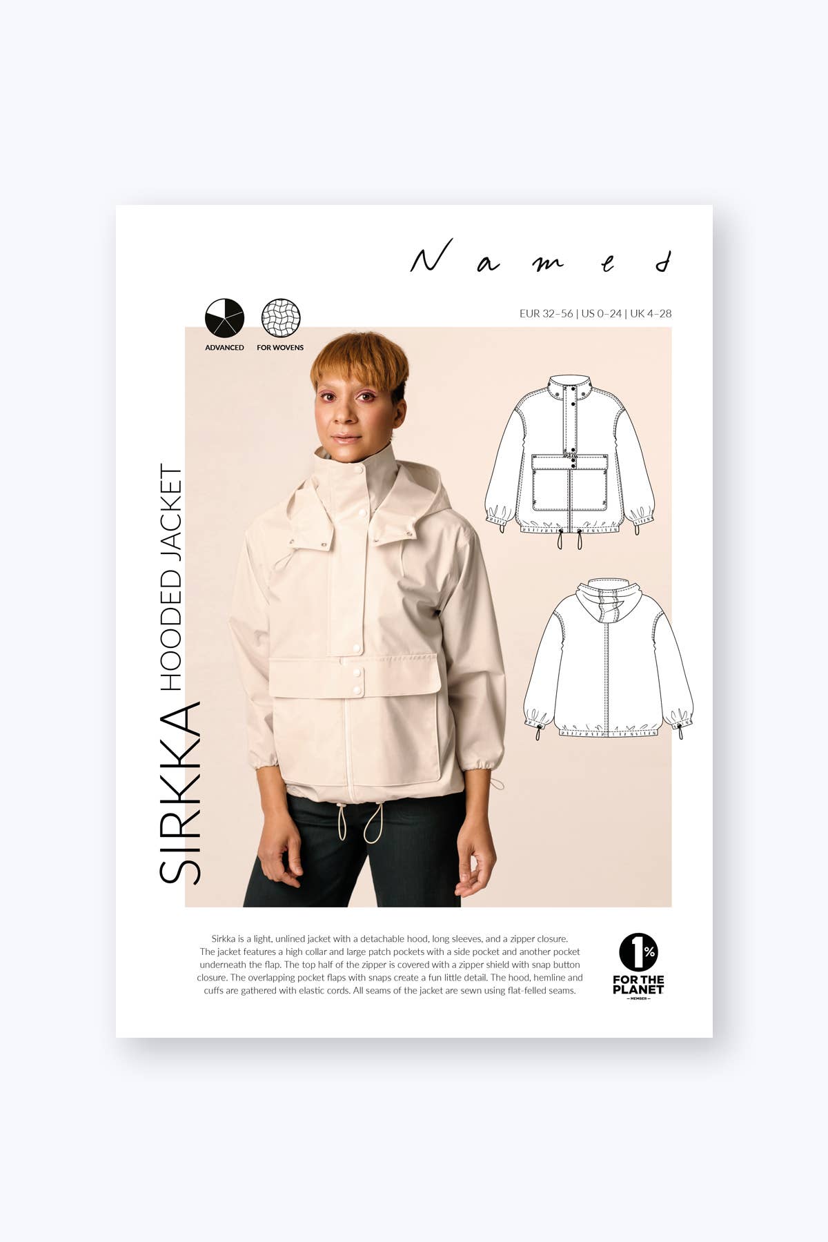 Named Clothing Sirkka Hooded Jacket PDF Pattern