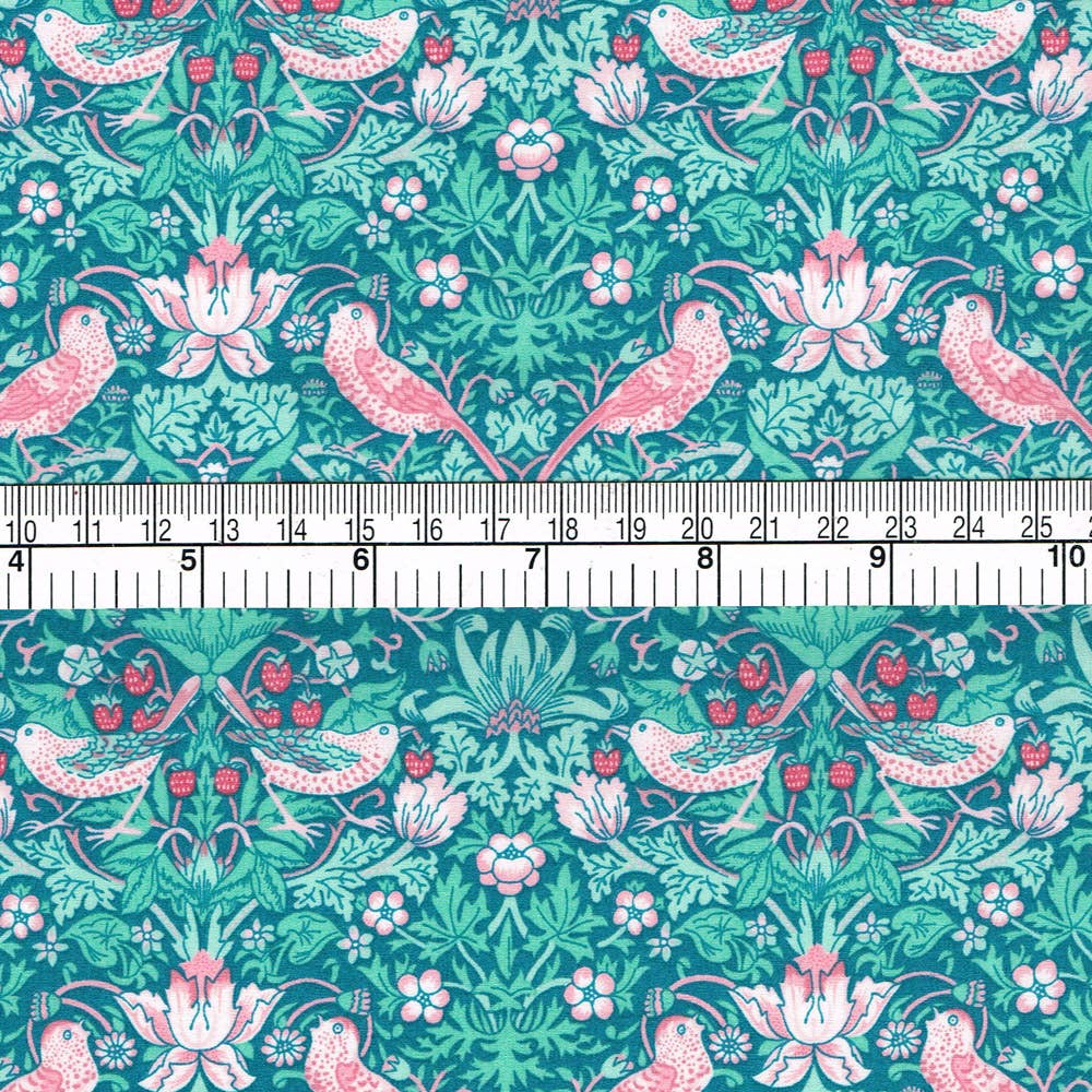 Alice Caroline Exclusive Liberty Tana Lawn Strawberry Thief Wild Mint ($56/metre)