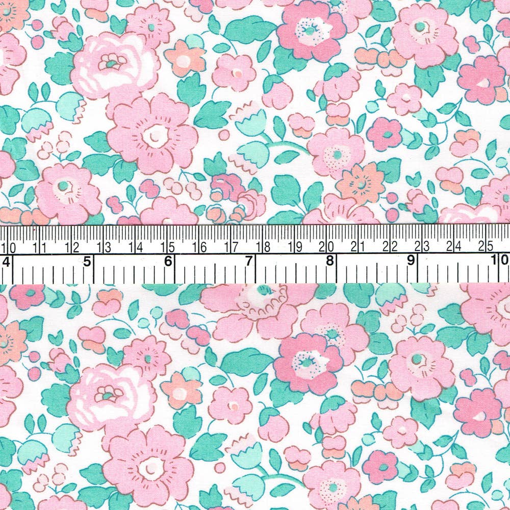 Alice Caroline Exclusive Liberty Tana Lawn Betsy Rose Mint ($56/metre)
