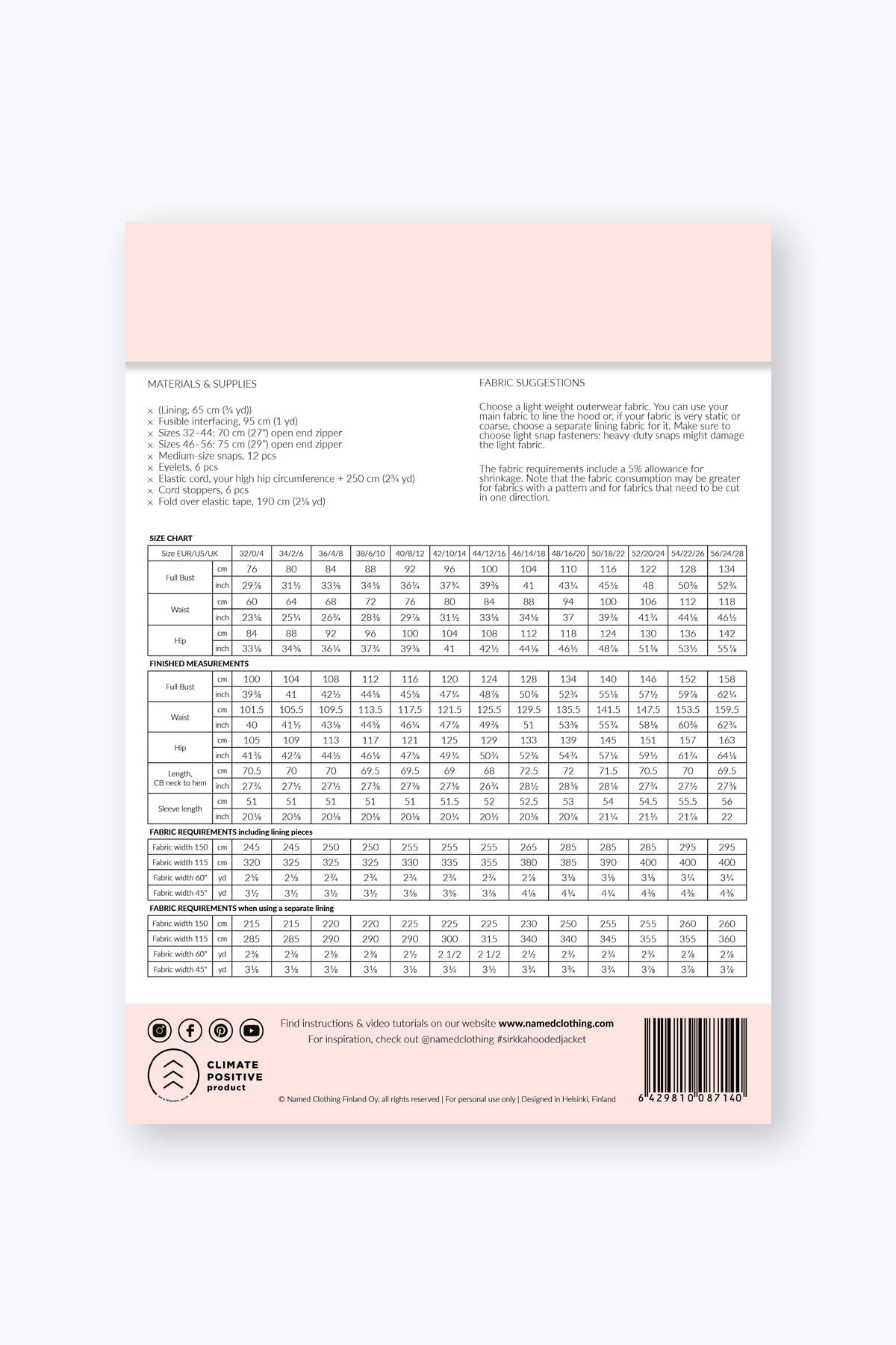 Named Clothing Reeta Shirt Dress PDF Pattern