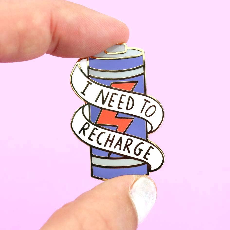 Jubly-Umph 'I Need To Recharge' Enamel Lapel Pin