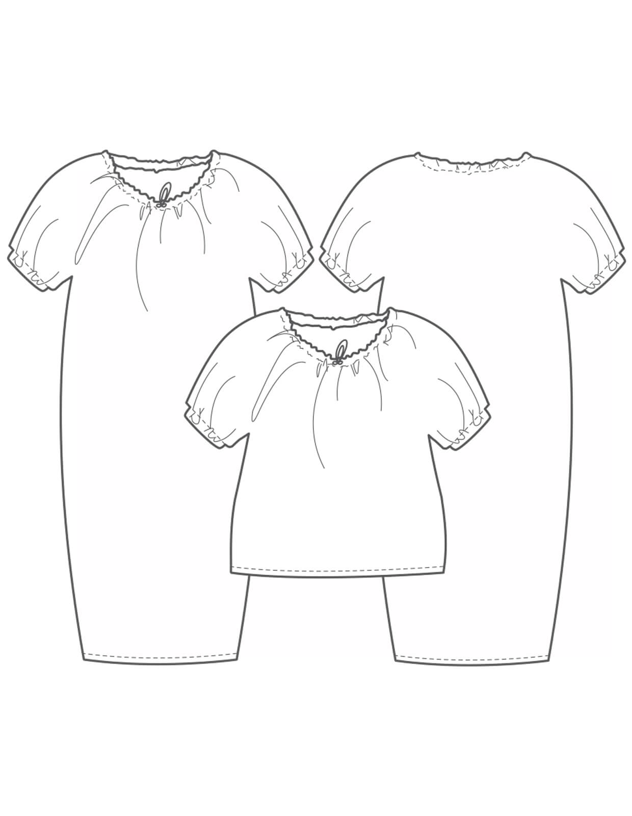 The Maker's Atelier Drawstring Dress and Top PDF Pattern