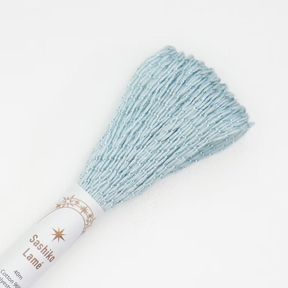 Olympus Sashiko Lame Thread (Soft Blue)