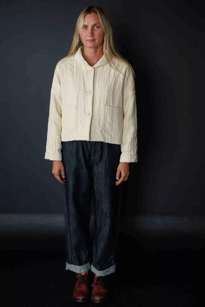 Merchant & Mills Natural Ecru Jacquard Square Cotton ($68/metre)