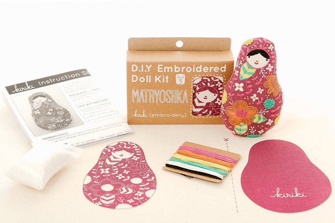 Kiriki Press Matryoshka Embroidery Kit
