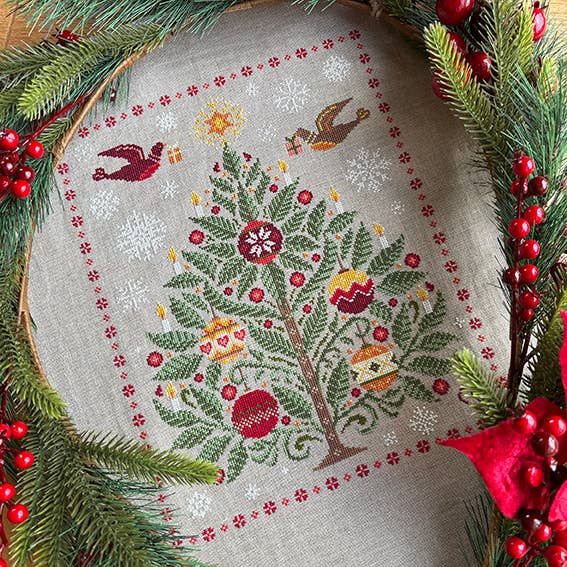 Love Poppet Christmas Tree Cross Stitch Pattern