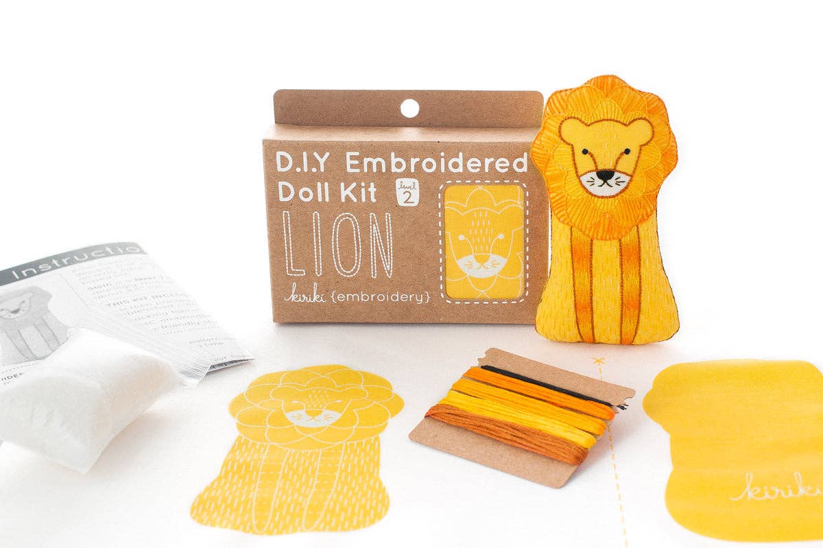 Kiriki Press Lion Embroidery Kit