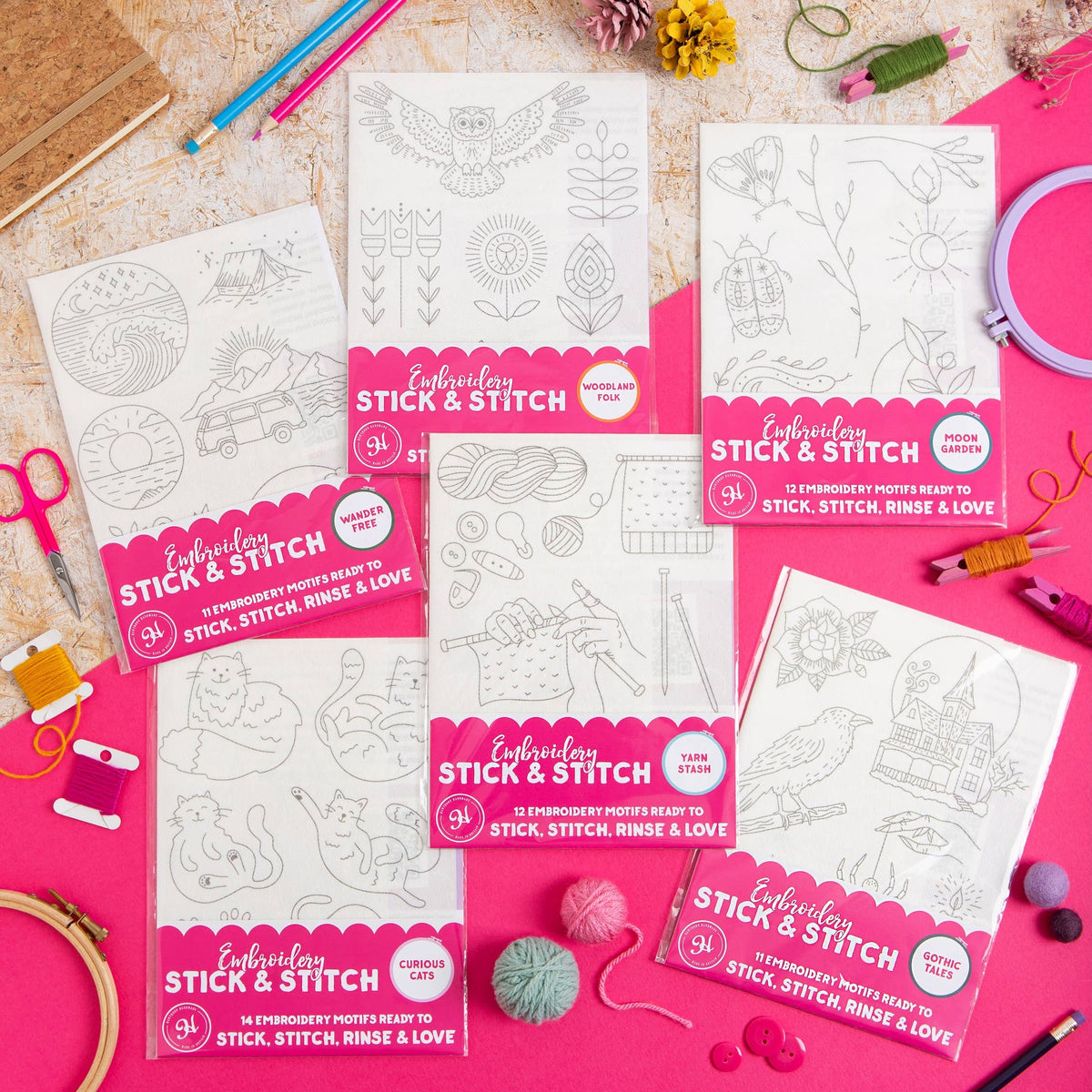 Hawthorn Handmade Sewing Circle Stick & Stitch Embroidery Pack