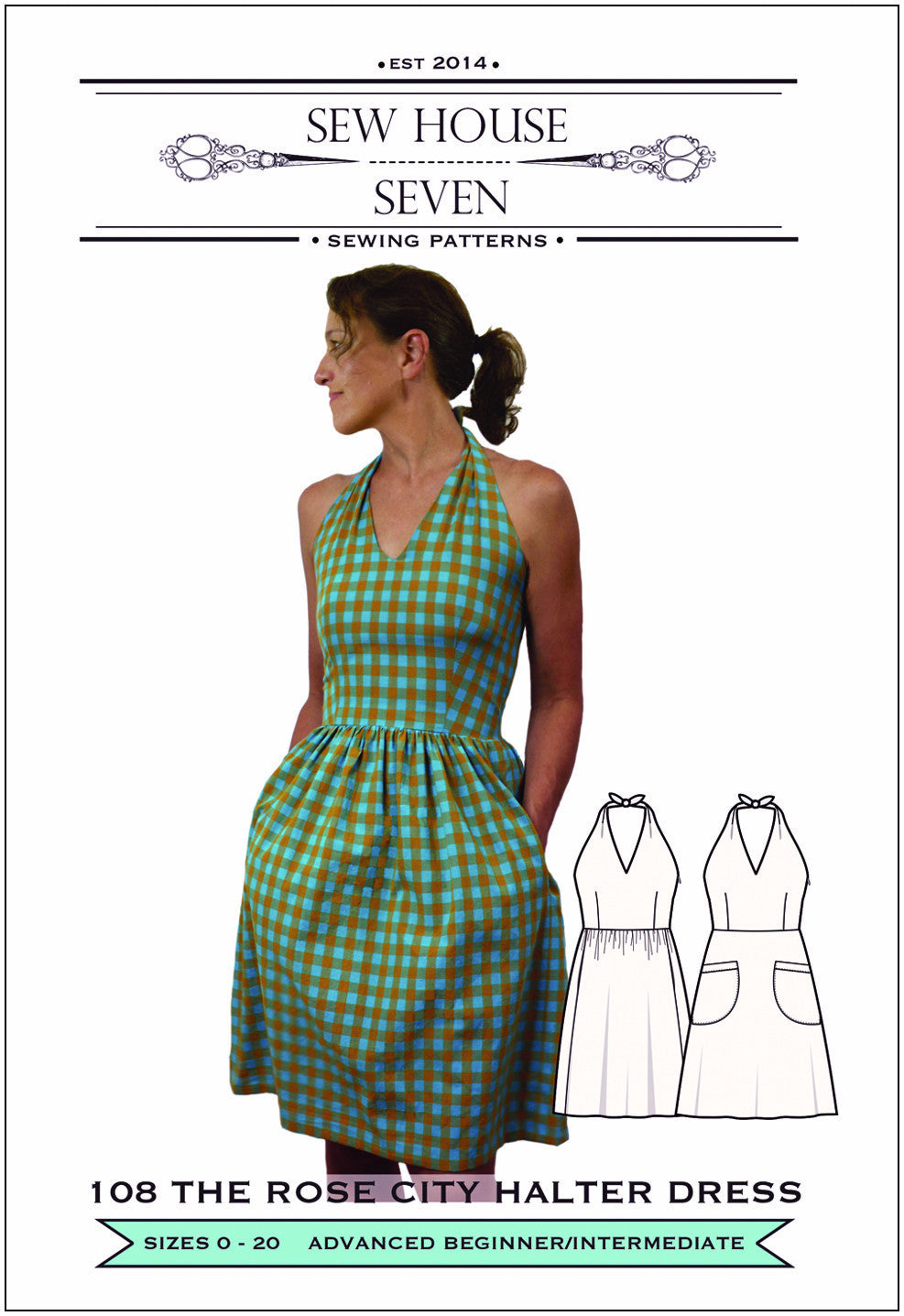 Sew House Seven Rose City Halter Dress