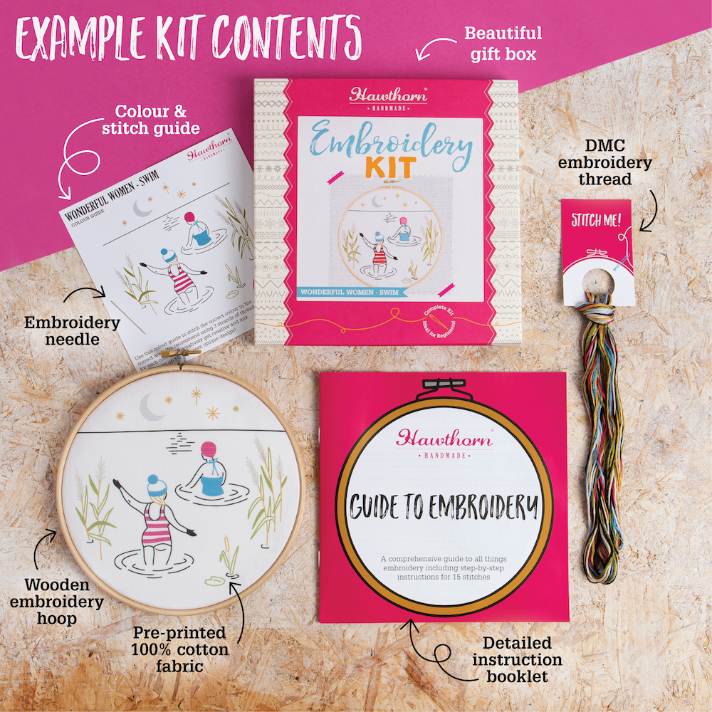 Hawthorn Handmade Wonderful Women Embroidery Kit (Stitching)