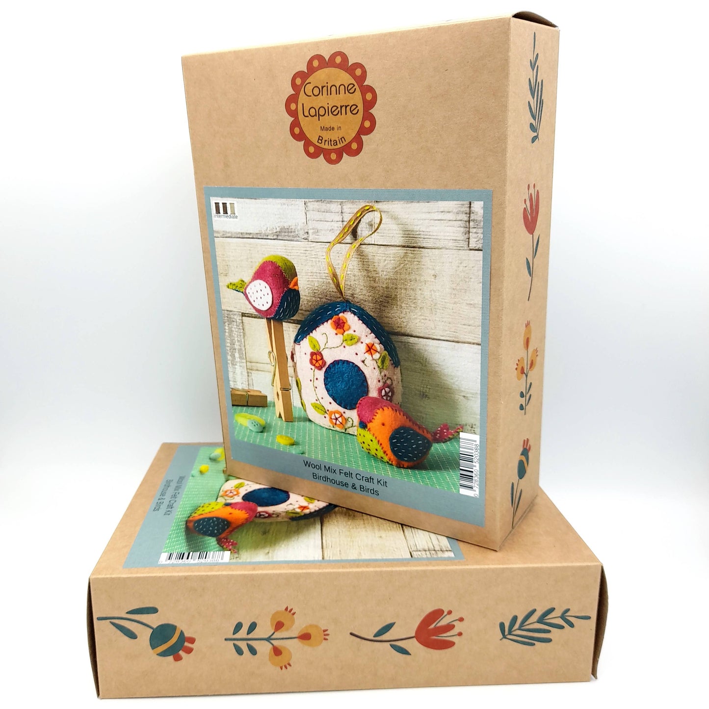 Corinne Lapierre Birdhouse and Two Birds Felt Craft Kit