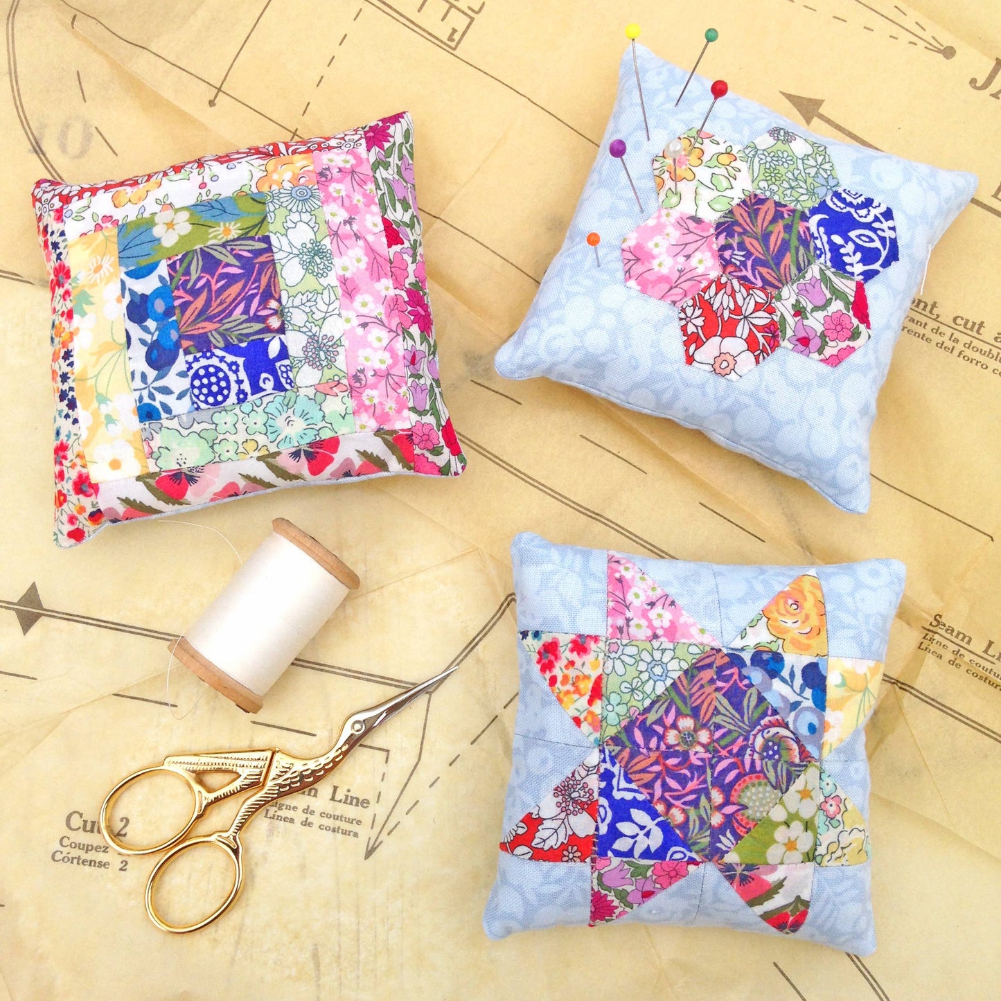 Alice Caroline Patchwork Pin Cushion Kit