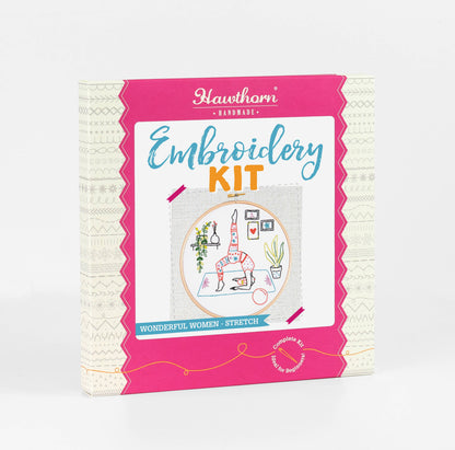 Hawthorn Handmade Wonderful Women Embroidery Kit (Yoga Stretch)