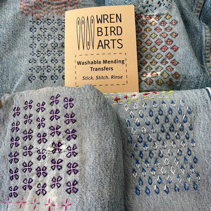 Wren Bird Arts Washable Mending Patterns Set #8