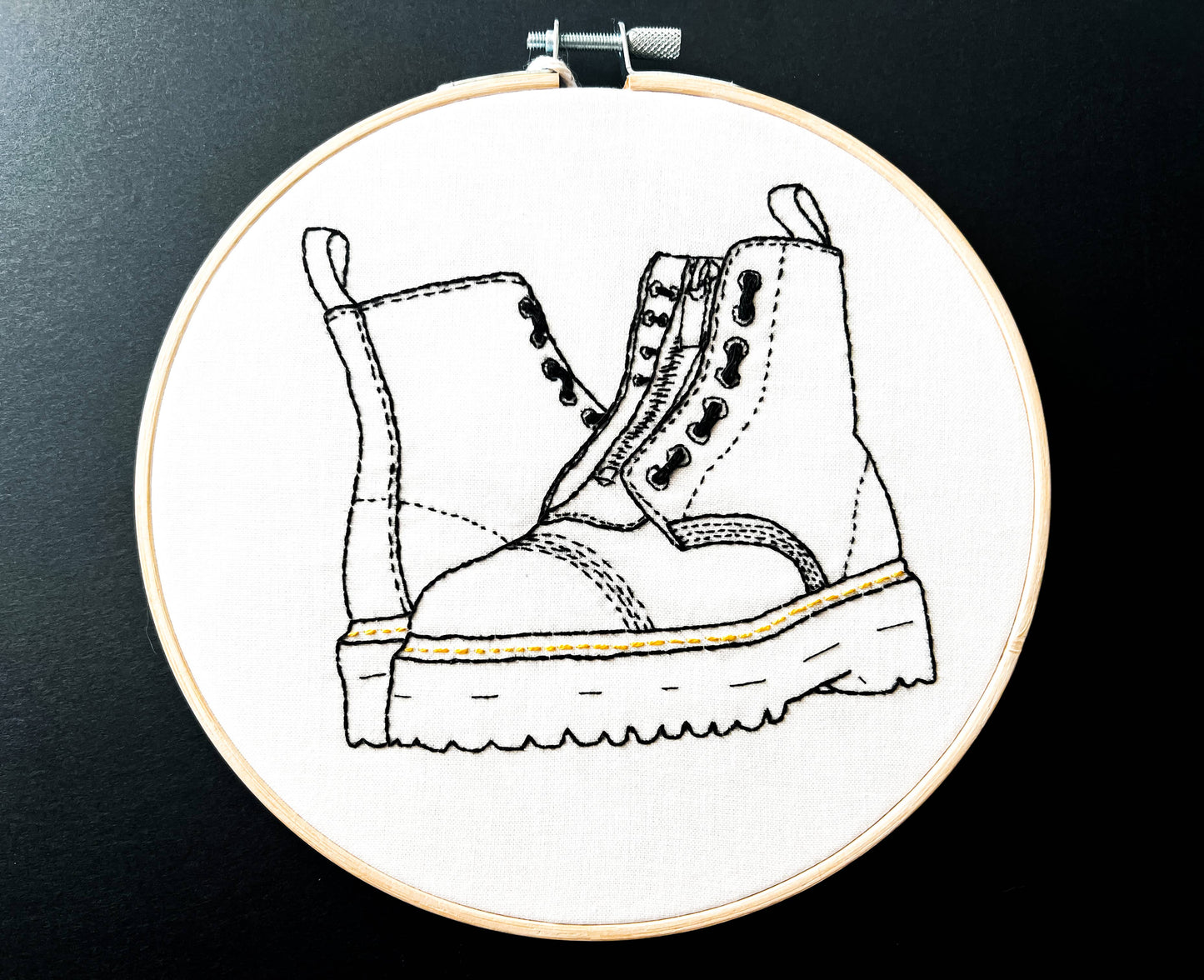 Embroider Me Wicked Dr Martens Stick and Stitch Embroidery Kit