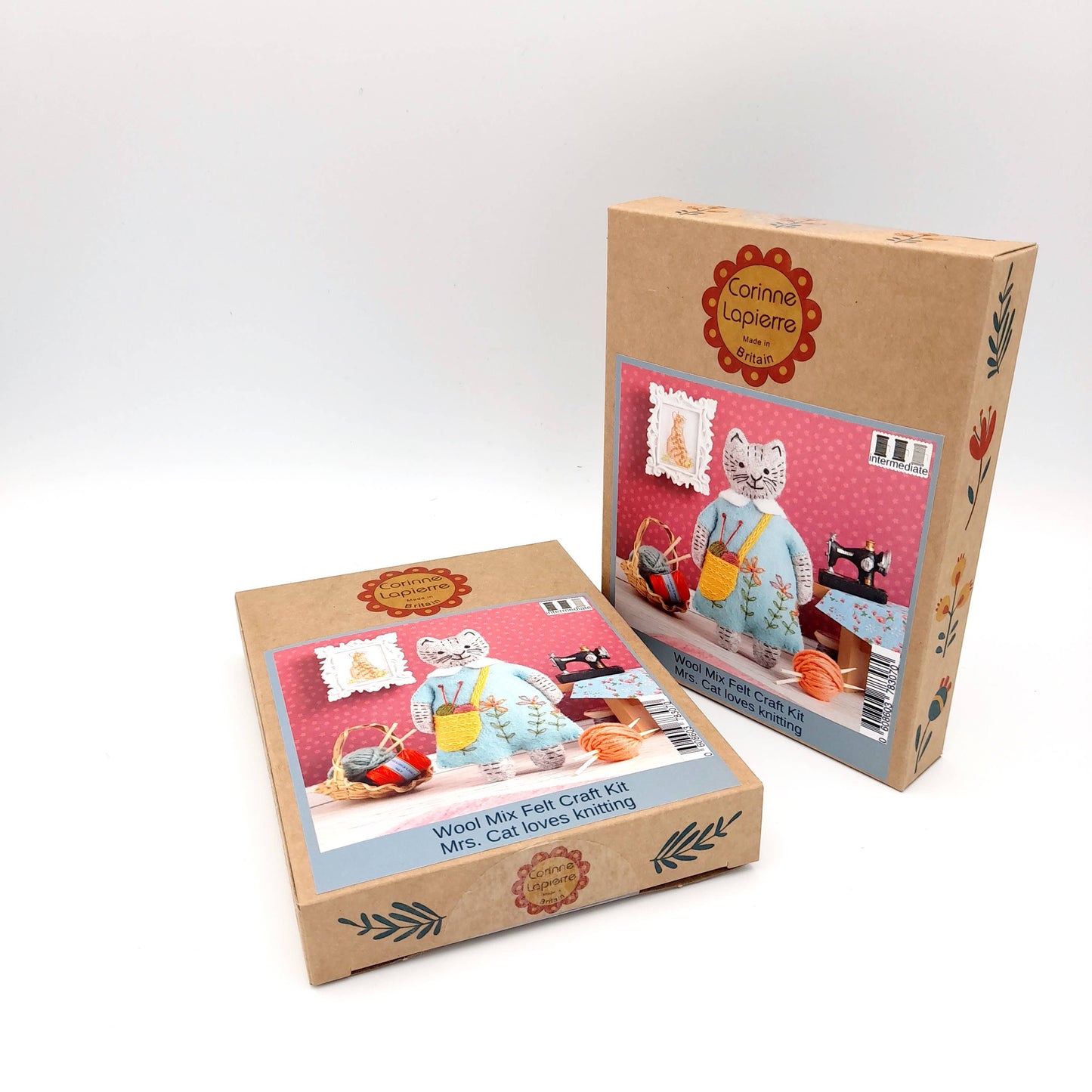 Corinne Lapierre Mrs. Cat Loves Knitting Felt Craft Kit