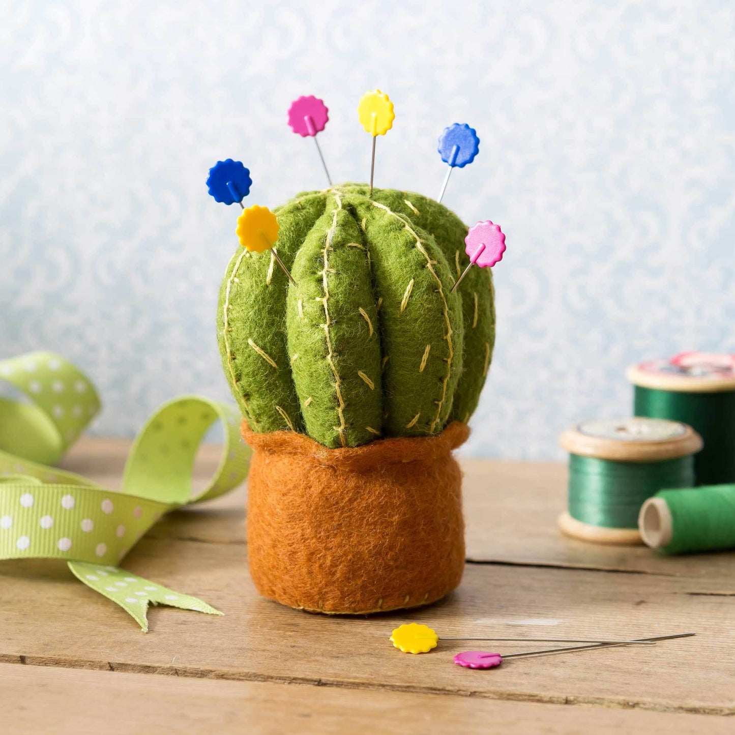 Corinne Lapierre Cactus Pincushion Felt Craft Mini Kit