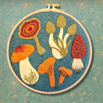 Corinne Lapierre Fungi Appliqué Hoop Craft Kit