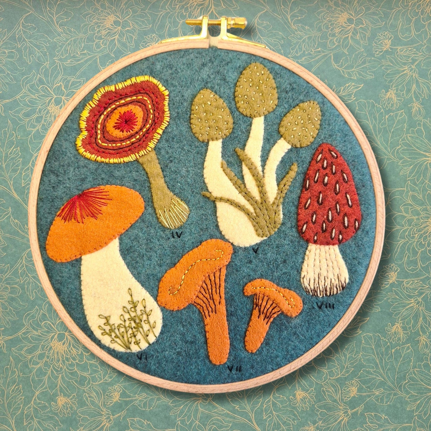 Corinne Lapierre Fungi Appliqué Hoop Craft Kit