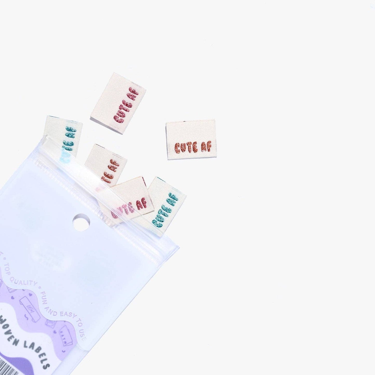 Kylie and The Machine 'Cute AF!' Woven Sewing Labels