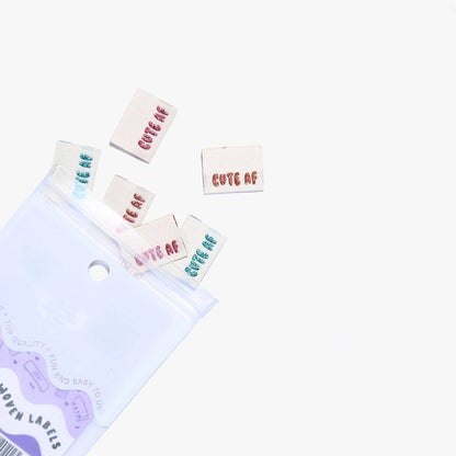Kylie and The Machine 'Cute AF!' Woven Sewing Labels