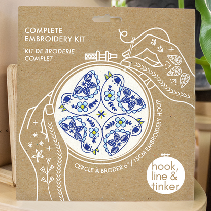 Hook, Line & Tinker Calling Birds Complete Embroidery Kit