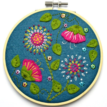 Corinne Lapierre Tropical Flowers Appliqué Hoop Craft Kit