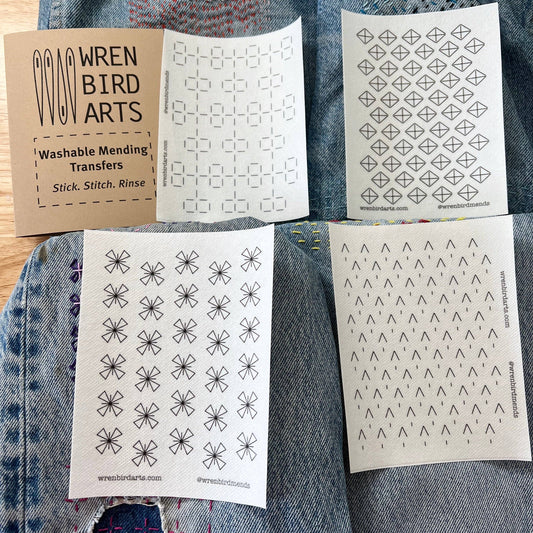 Wren Bird Arts Washable Mending Patterns Set #8