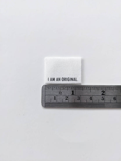 Intensely Distracted 'I Am Inimitable. I Am An Original.' Sewing Labels