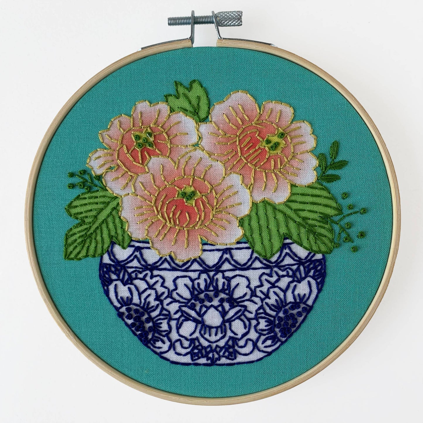 Rikrack Peony Embroidery Kit