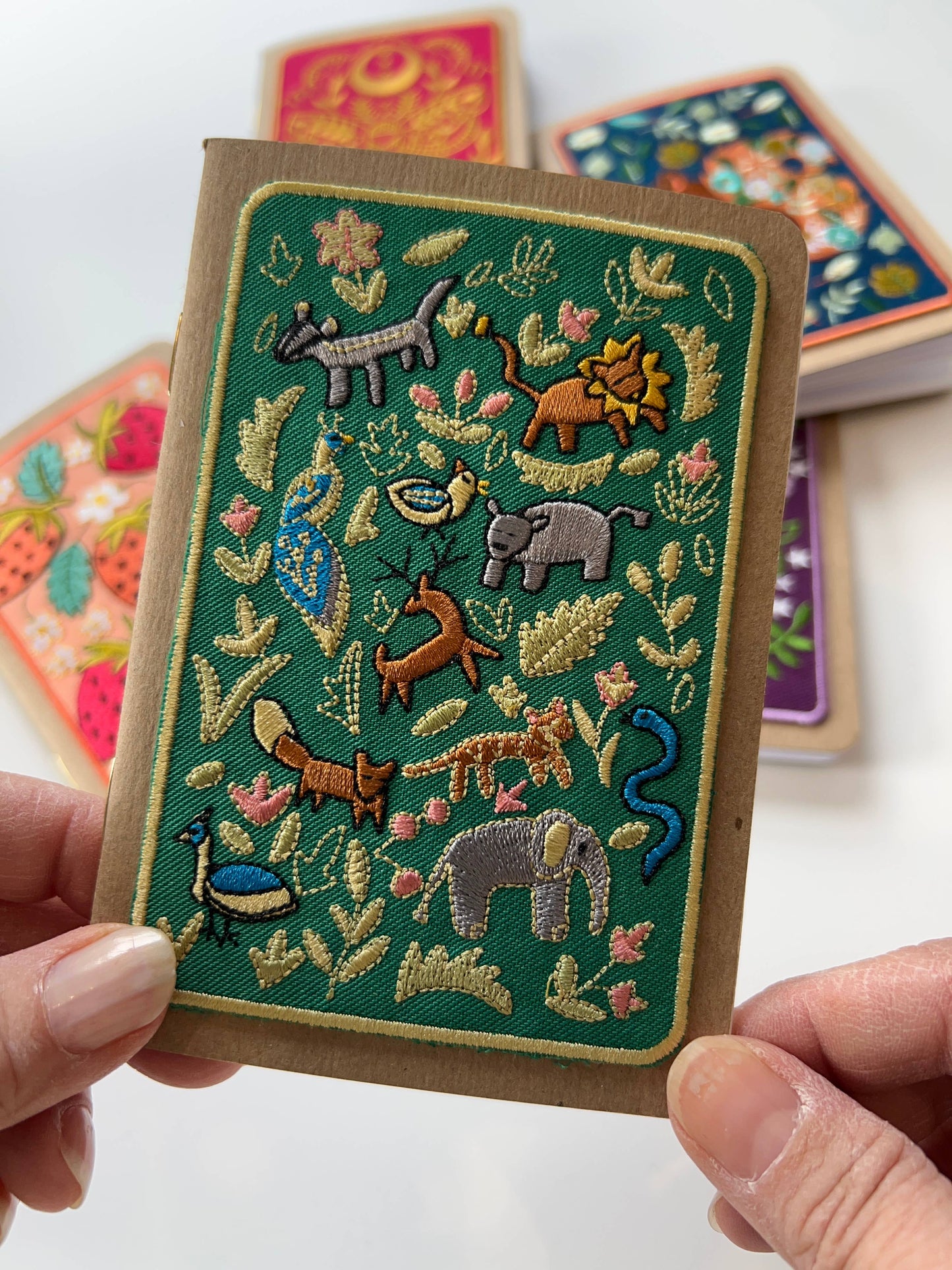 Rikrack Wildlife Embroidery Pocket Notebook