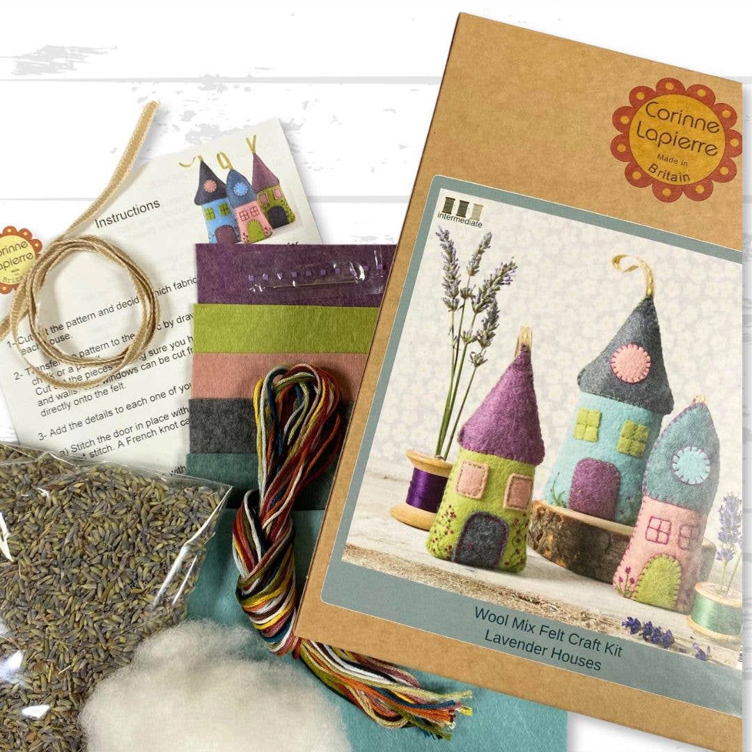 Corinne Lapierre Lavender Houses Felt Craft Kit