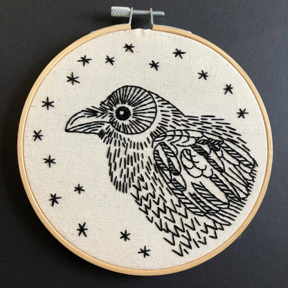 Hook, Line & Tinker Raven Nevermore Complete Embroidery Kit