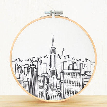 Embroidery and Sage Top of The Rock, New York City Embroidery Kit