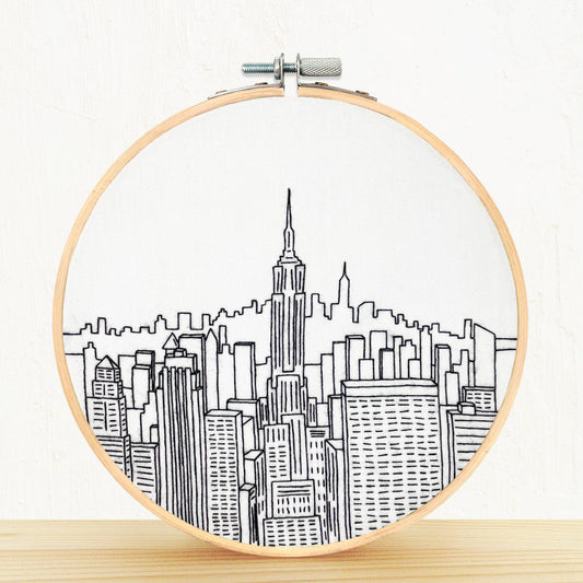 Embroidery and Sage Top of The Rock, New York City Embroidery Kit