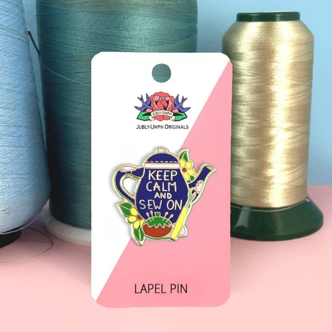 Jubly Umph 'Keep Calm And Sew On' Enamel Lapel Pin