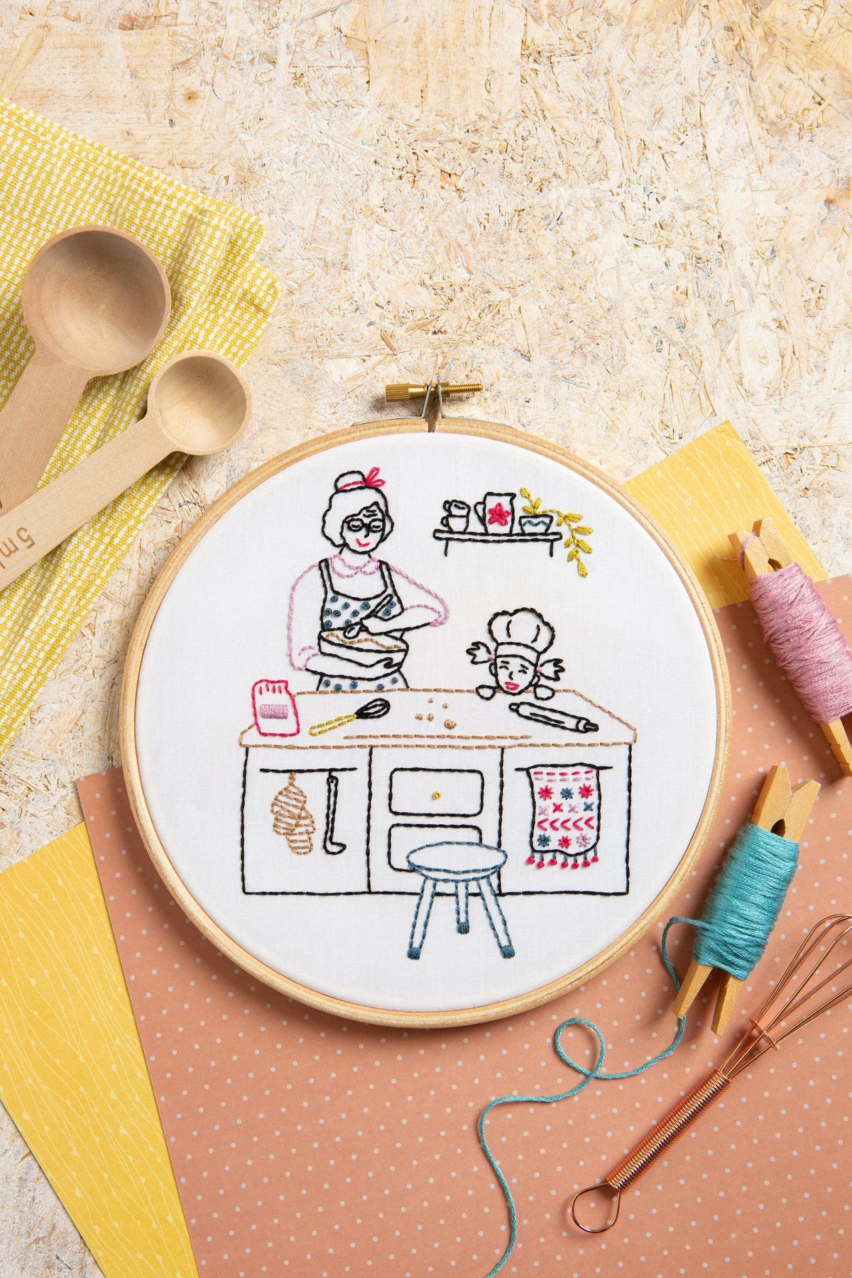 Hawthorn Handmade Wonderful Women Embroidery Kit (Baking)