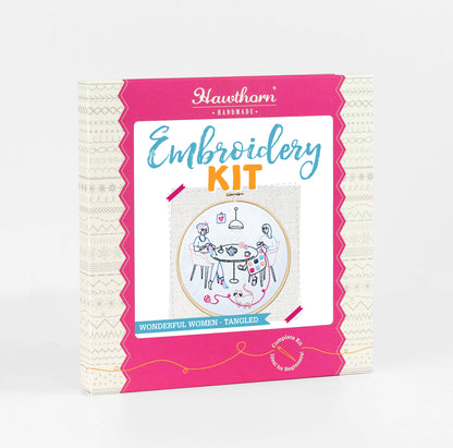 Hawthorn Handmade Wonderful Women Embroidery Kit (Knitting and Crochet: Tangled)