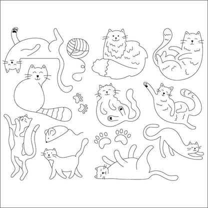 Hawthorn Handmade Curious Cats Stick & Stitch Embroidery Pack