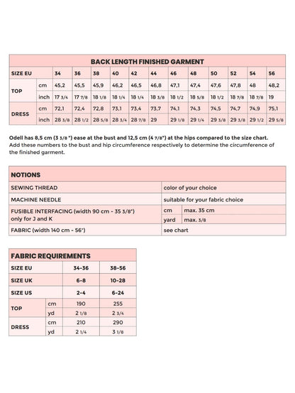 Notches Odell Top and Dress PDF Pattern