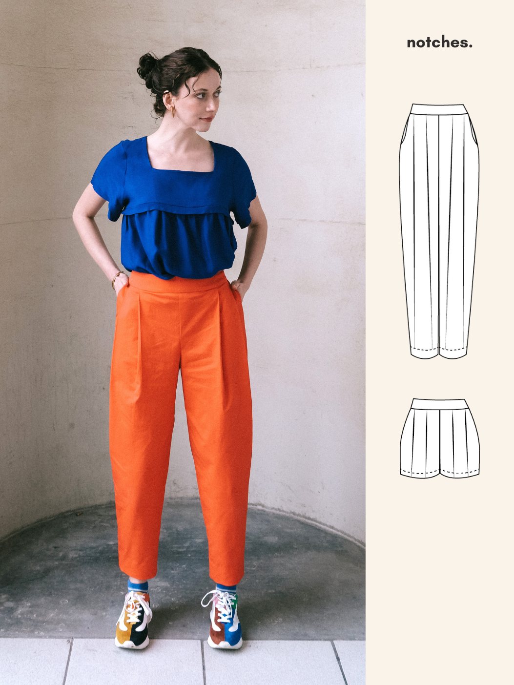 Notches Paula Shorts and Trousers PDF Pattern