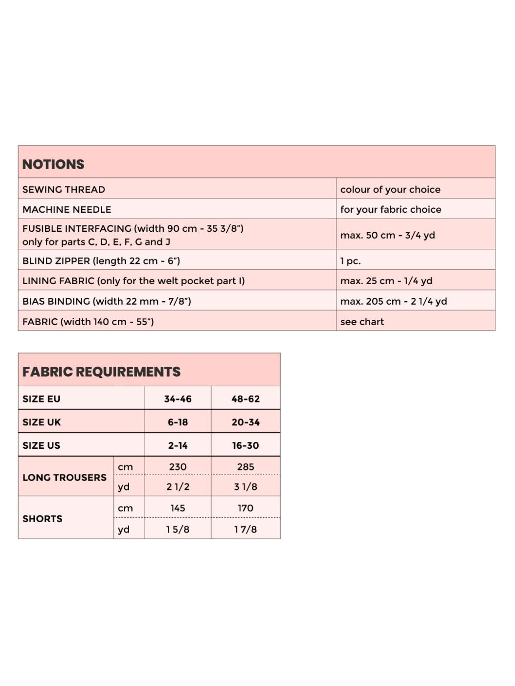 Notches Paula Shorts and Trousers PDF Pattern