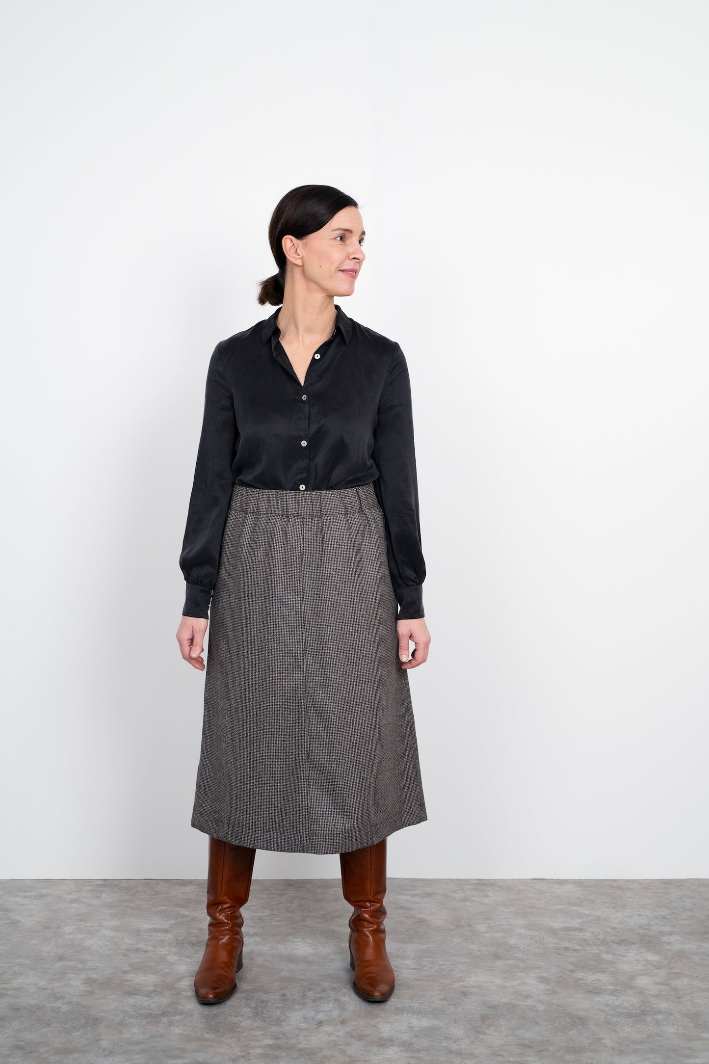 The Assembly Line A-Line Midi Skirt