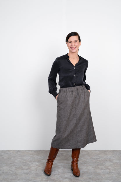 The Assembly Line A-Line Midi Skirt