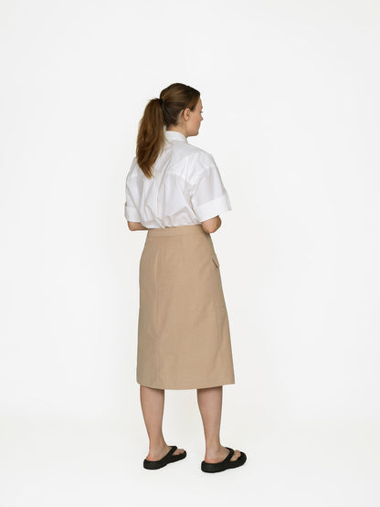 The Assembly Line Asymmetric Midi Skirt